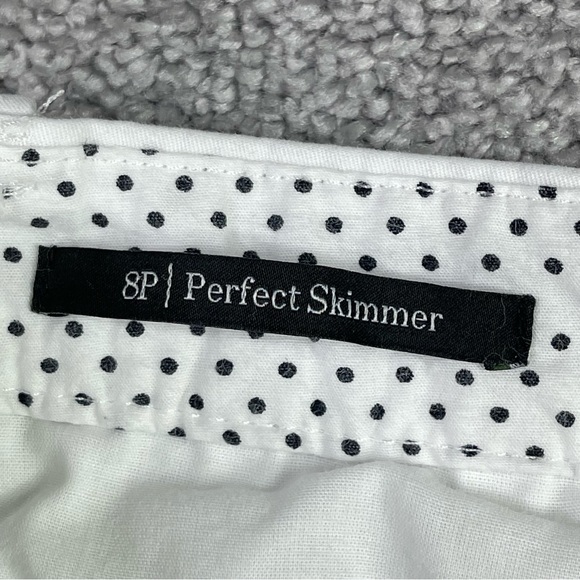 Talbots Perfect Skimmer Pants Women's 8P White Capri Chino Pockets Stretch - Picture 4 of 10